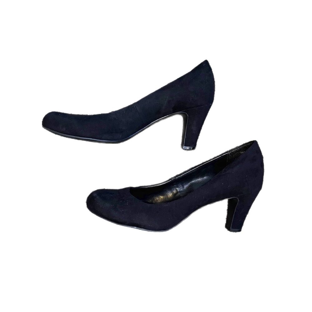 Arizona Jeans Suede Heels Black Size 7.5